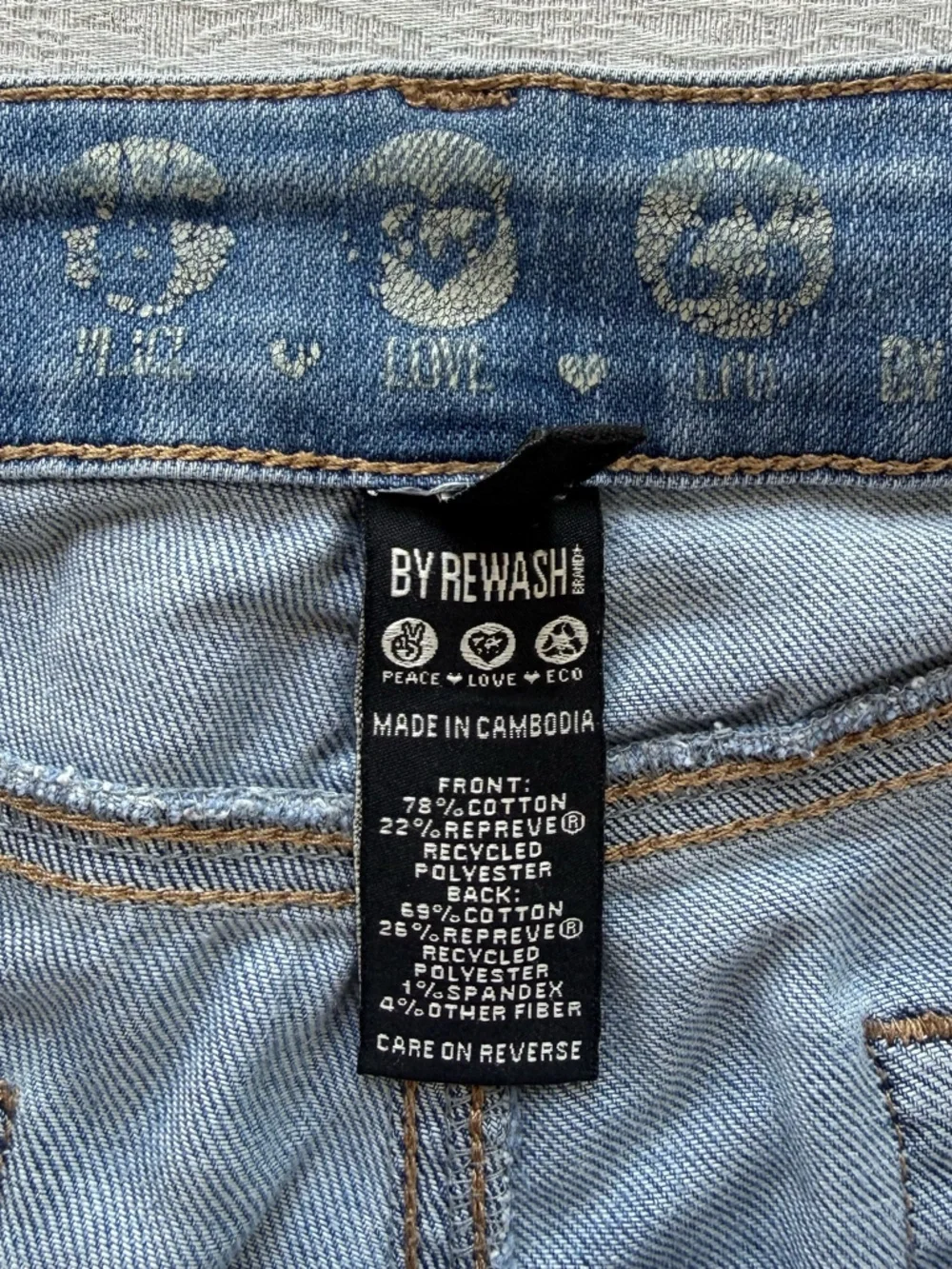 Rewash High‎ Rise Distressed Jeans Size 7 28 Cropped Raw Hem Light Wash Denim